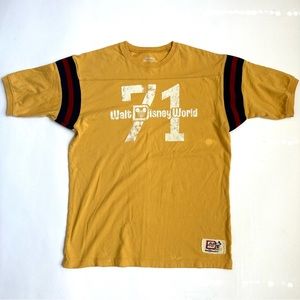 Disneyland Resort Walt Disney World 71 Yellow Varsity Sleeve Tee S
